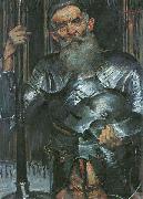 Lovis Corinth Alter Mann in Ritterrustung oil